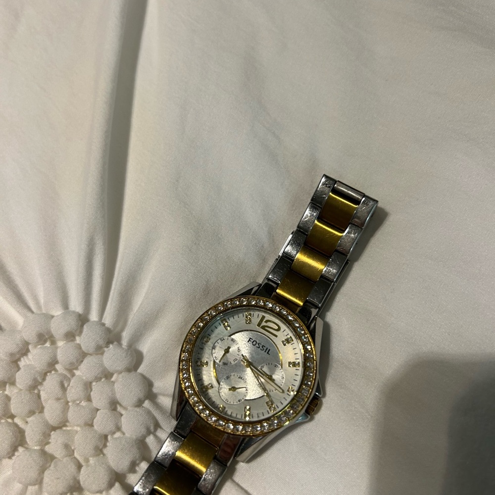 Fossil Women's Two-Tone Gold and Silver Watch